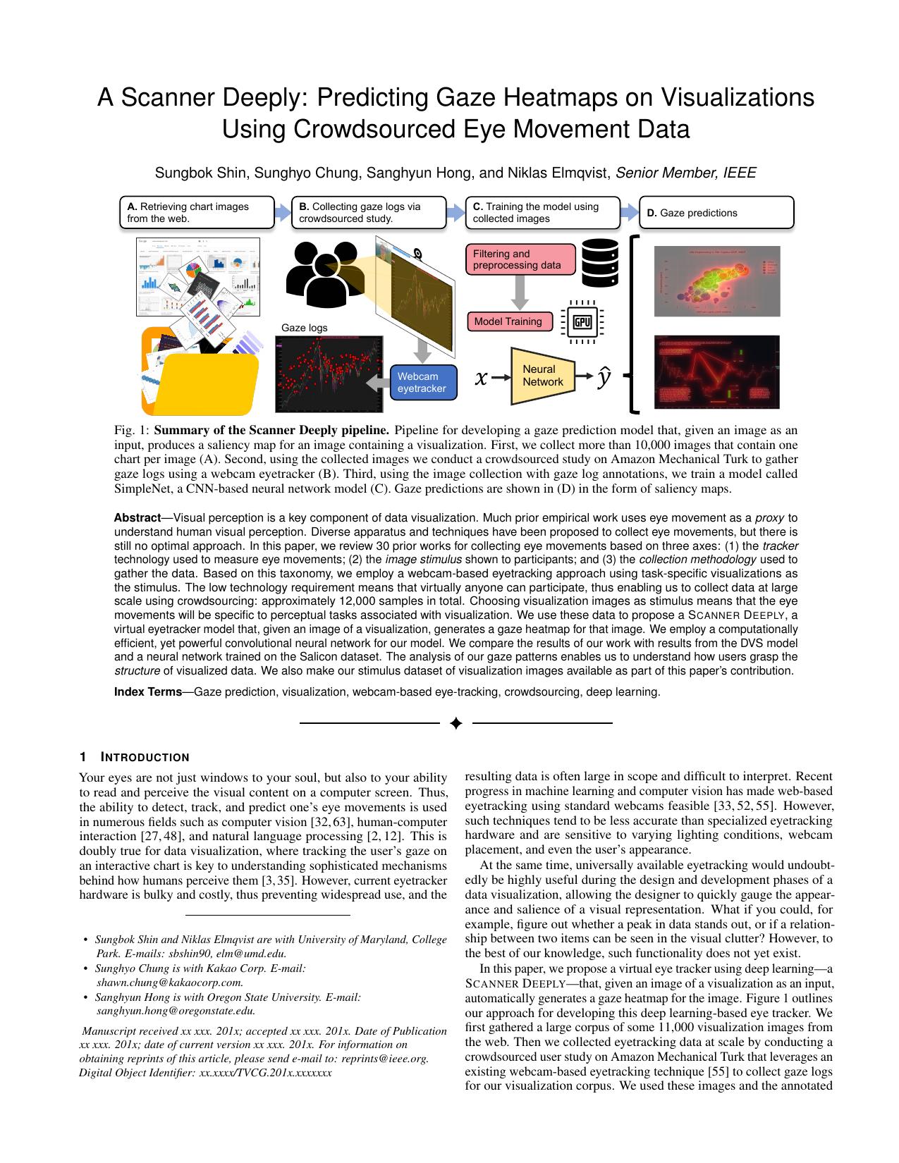 A Scanner Deeply: Predicting Gaze Heatmaps on Visualizations Using Crowdsourced Eye Movement Data