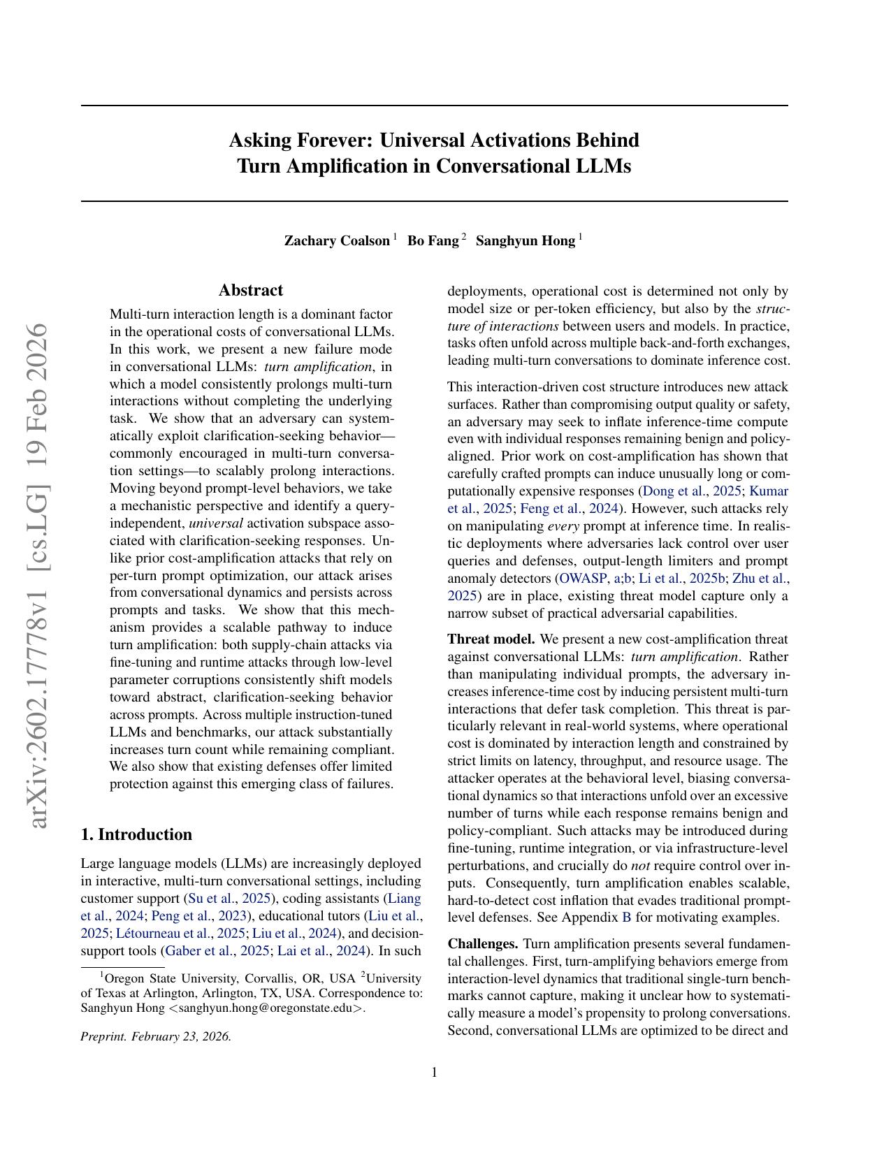Asking Forever: Universal Activations Behind Turn Amplification in Conversational LLMs