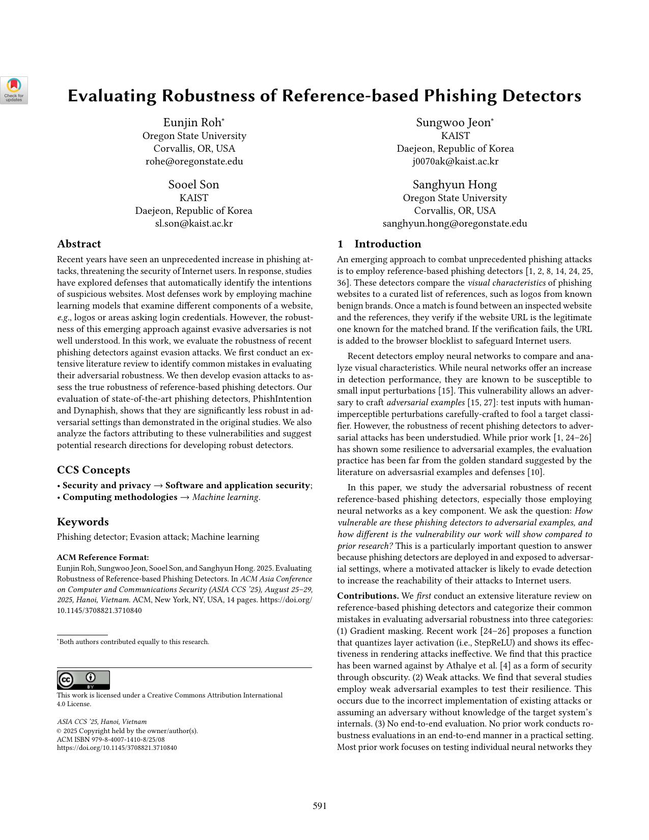 Evaluating Robustness of Reference-based Phishing Detectors