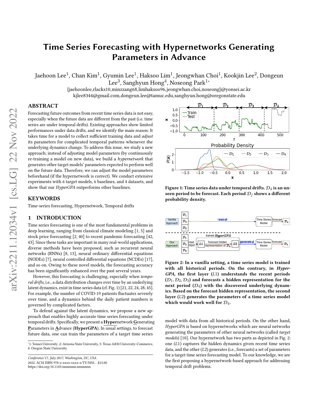 HyperNetwork Approximating Future Parameters for Time Series Forecasting under Temporal Drifts