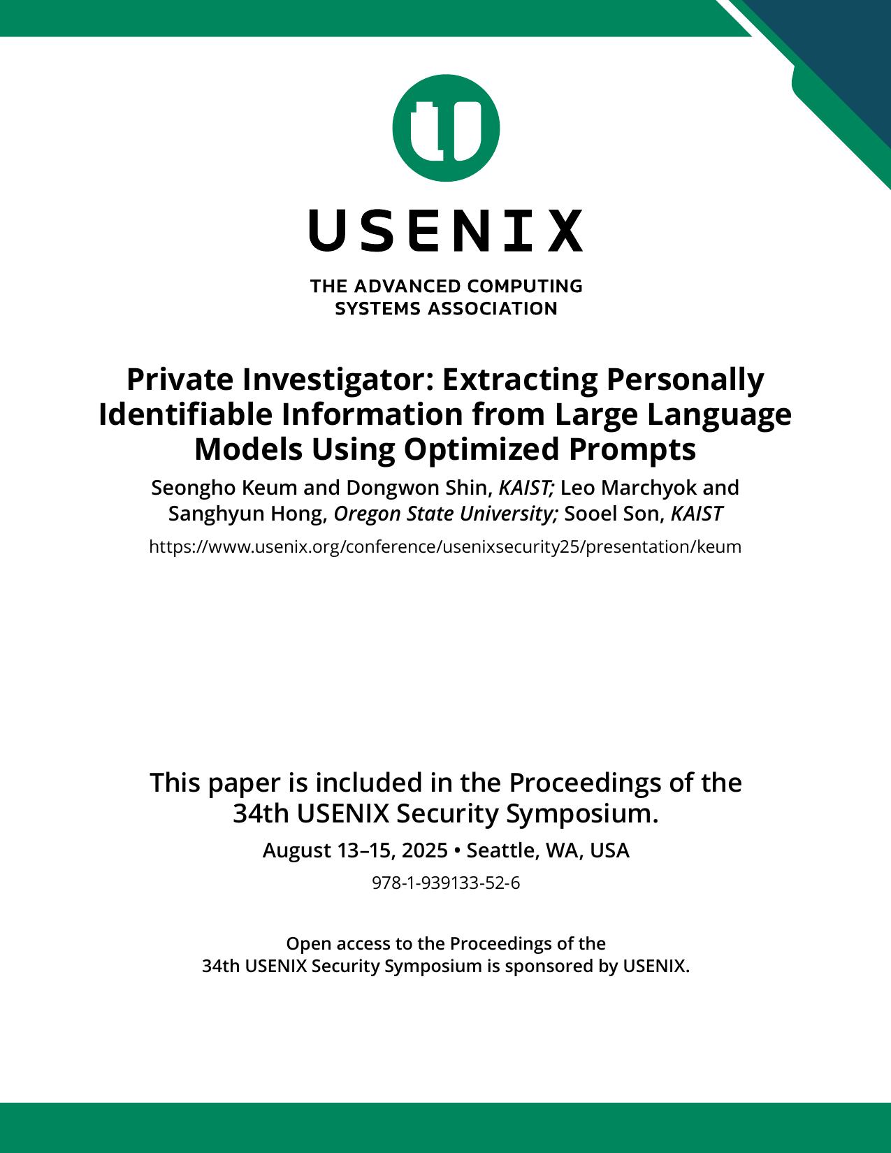 Private Investigator: Extracting Personally Identifiable Information from Large Language Models Using Optimized Prompts